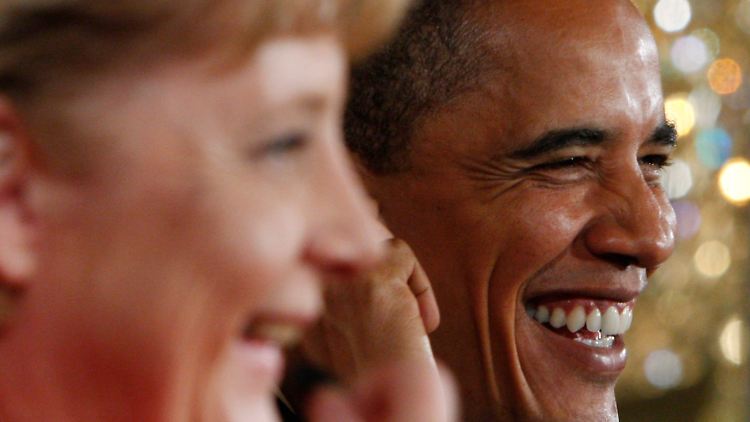 Alles wie immer: Obama und Merkel müssen gegen Berichte über "fehlende Chemie" anstrahlen.