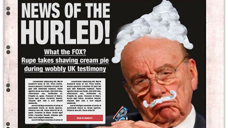 Rupert Murdoch wird zum Gespött der Presse.