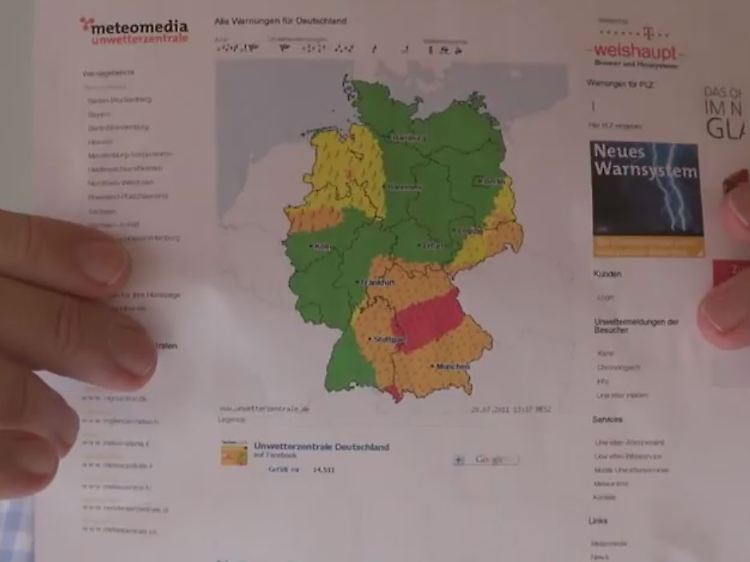 Grafiken werden bei kachelmannwetter nicht mehr eingeblendet, sondern in Papierform präsentiert.