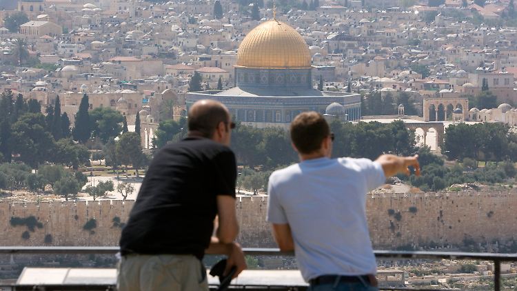 Blick vom Ölberg auf Jerusalem.