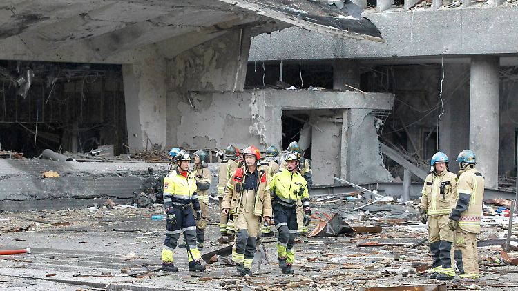Die Zerstörungen in der Osloer Innenstadt sind immens.