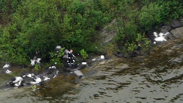 Dieses Foto zeigt den Täter auf der Insel.