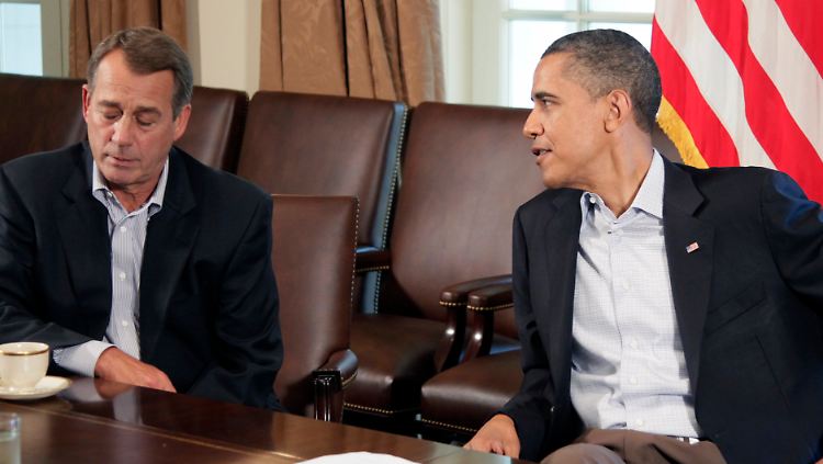 Hier geht derzeit nichts: Boehner und Obama im Weißen Haus.