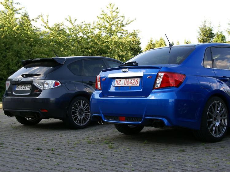 Im Vergleich der reguläre STi und der STi ts.