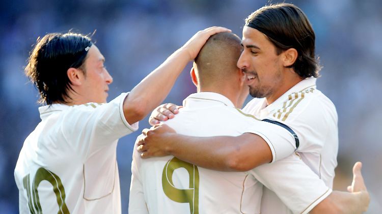 Letztlich erfolgreich: Özil, Benzema und Khedira bei ihrem Gastspiel in Berlin.