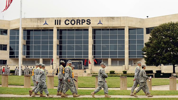 Soldaten auf dem Gelände von Fort Hood.