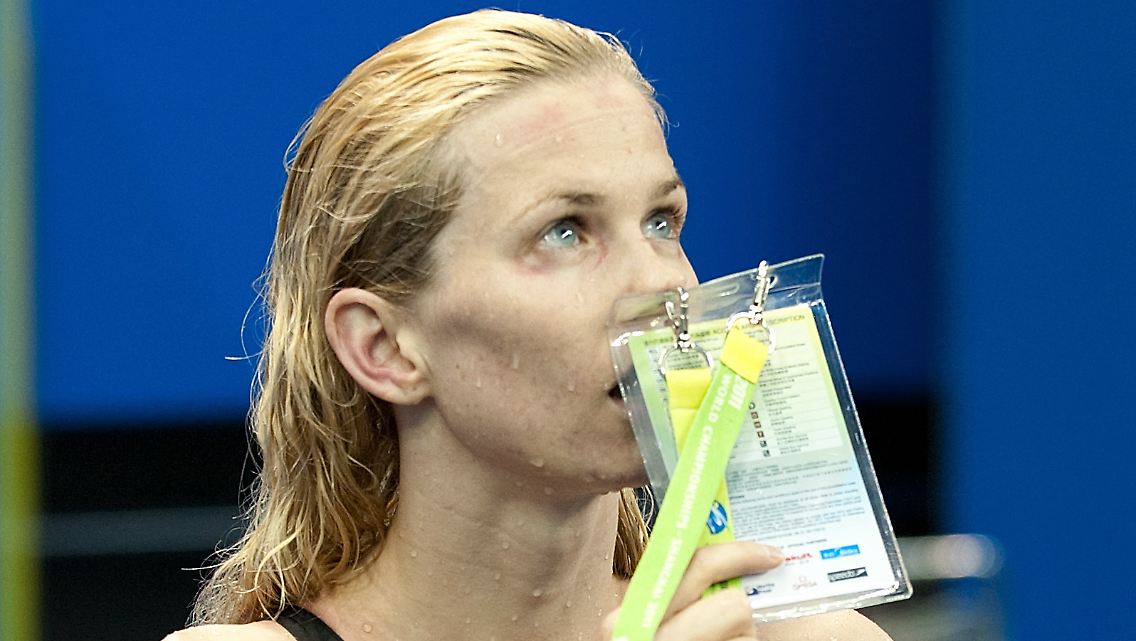 Ab nach Hause: Britta Steffen.