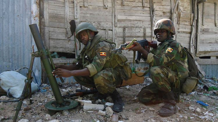 Soldaten der Afrikanischen Union in der somalischen Hauptstadt.