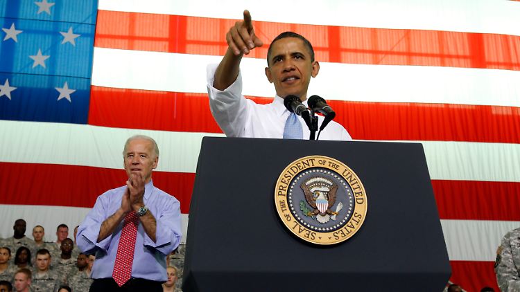 Obama und sein Vize Joe Biden im Hintergrund. Haben sie es geschafft?