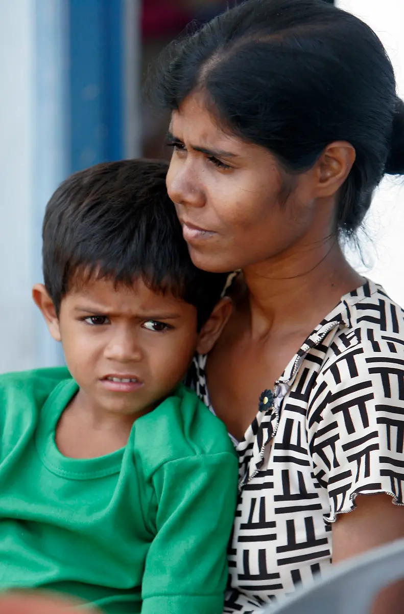 Malediven-mutter-kind