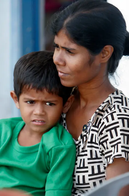 Malediven-mutter-kind