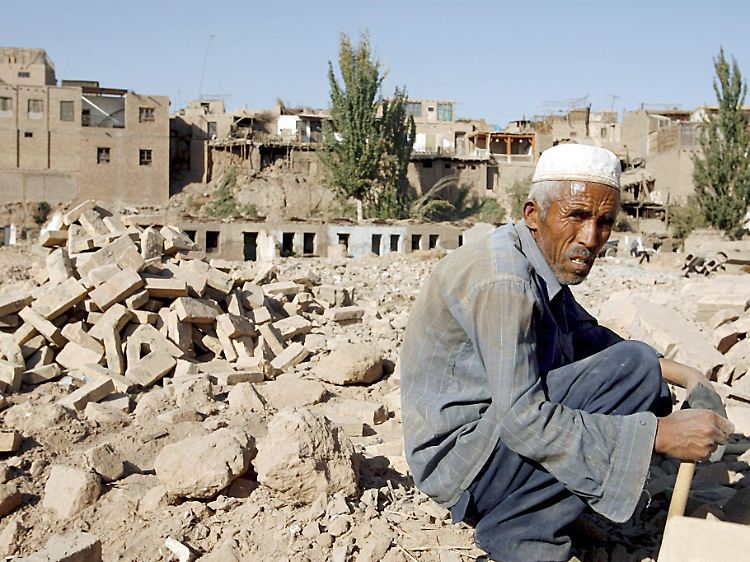 Die Uiguren sind dasgrößte turksprachige Volk in Cinjiang.