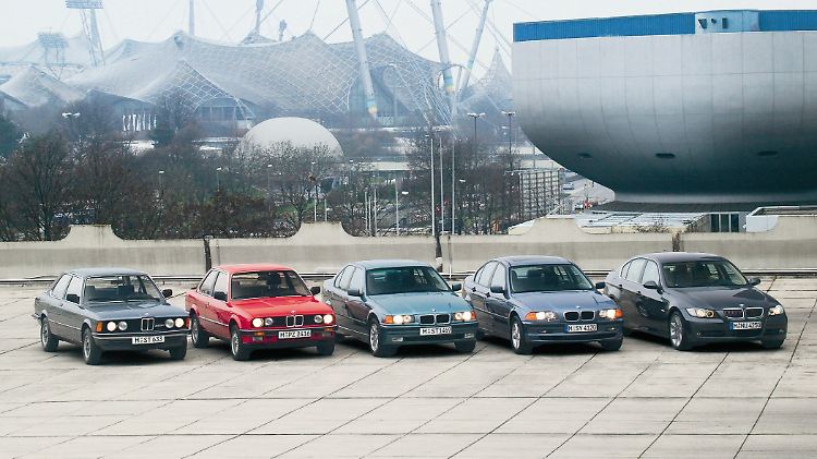 Fünf Generationen: die Karosserievielfalt des 3er BMW auf einen Blick.