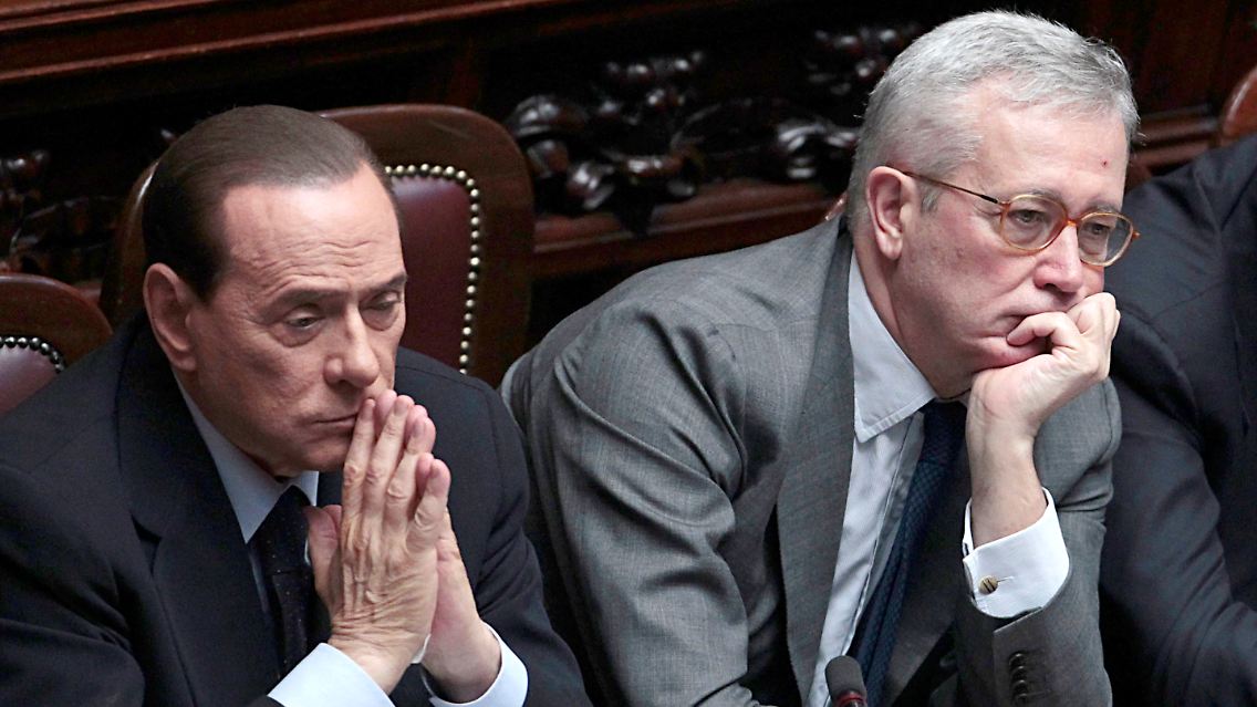 Ministerpräsident Silvio Berlusconi und Finanzminister Giulio Tremonti.