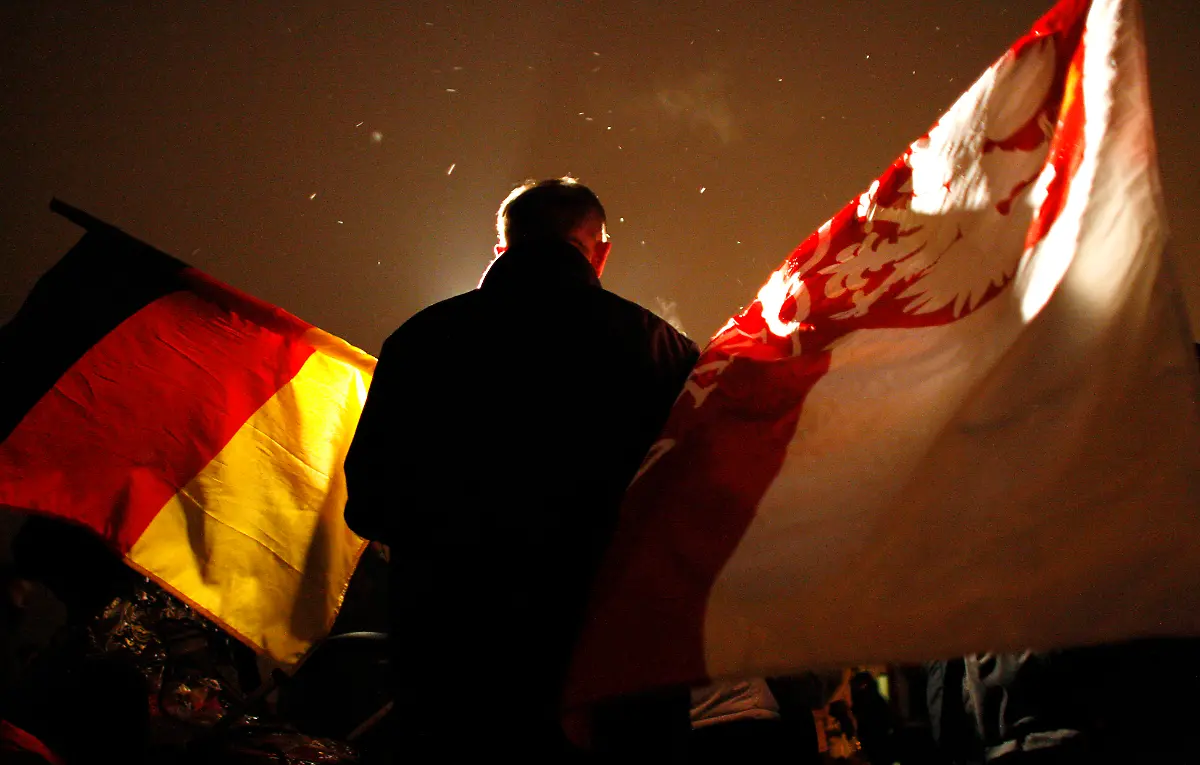 Polen-Deutschland-Fahnen