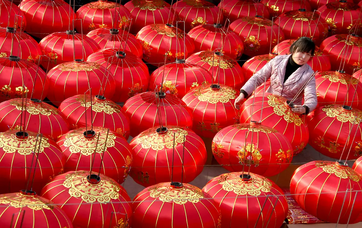 China-neujahr-rote-laternen-viele