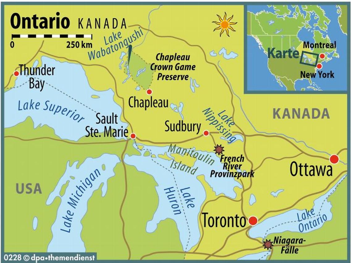 Ontario hat nicht nur die großen Seen zu bieten - die wasserreichste Provinz Kanadas grenzt direkt an die USA.