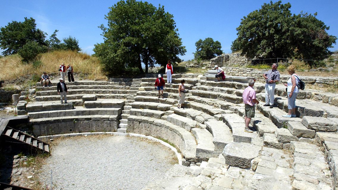Amphitheater des alten Troja im Dorf Tevfikiye.