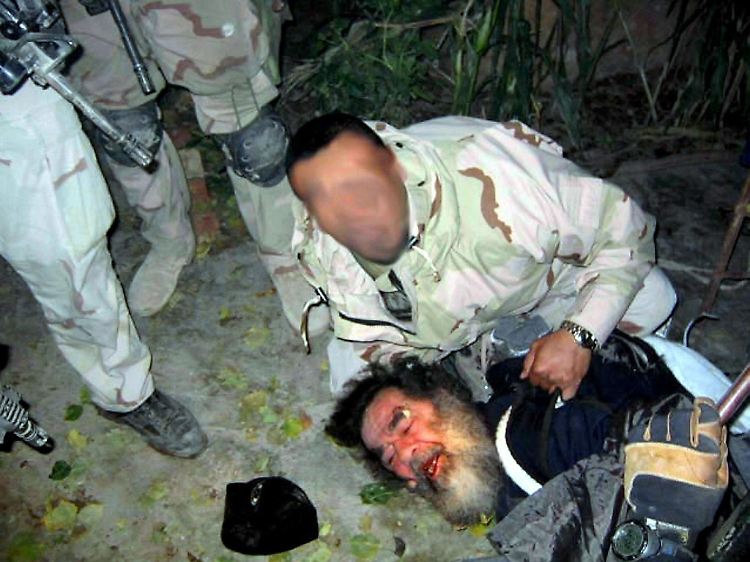 Saddam wurde von der US-Arme im Dezember 2003 in diesem Erdloch bei Tikrit festgenommen.