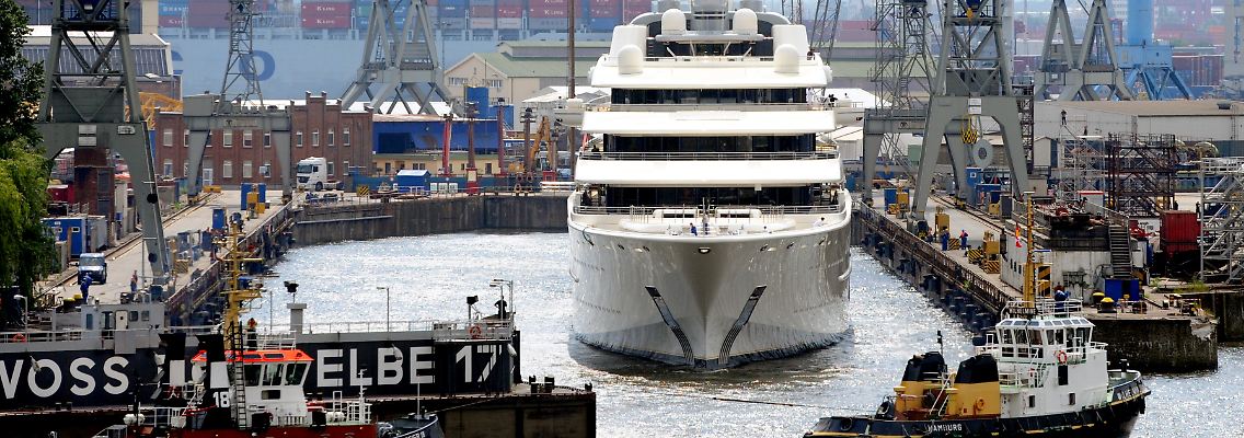 Die Jacht "Eclipse" des russischen Milliardärs Roman Abramowitsch wurde von Blohm + Voss gebaut.