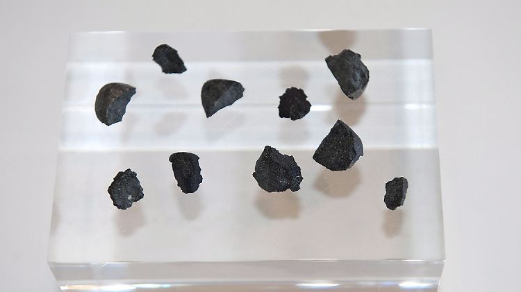 Meteoriten-Sucher Grau hatte auch Teile des Meteoriten gefunden, der im Januar den Himmel über Süd-Dänemark erleuchtete.