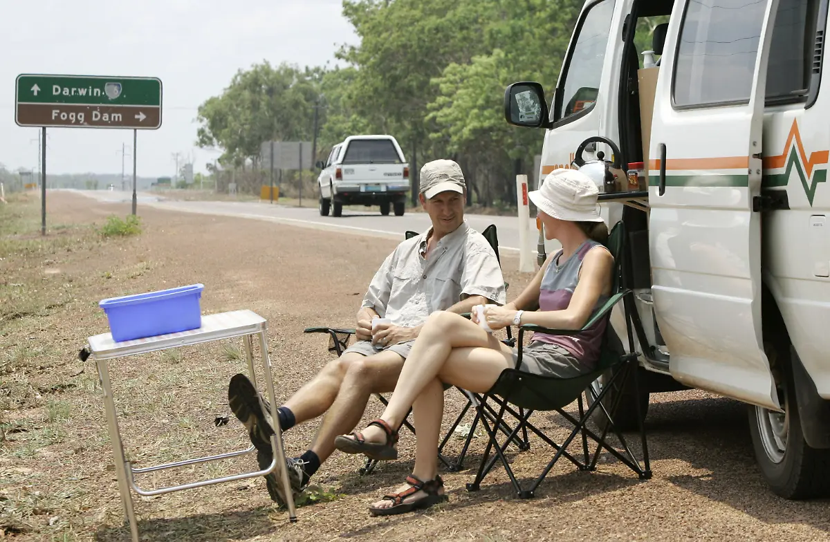 australien-Autofahrer-Pause