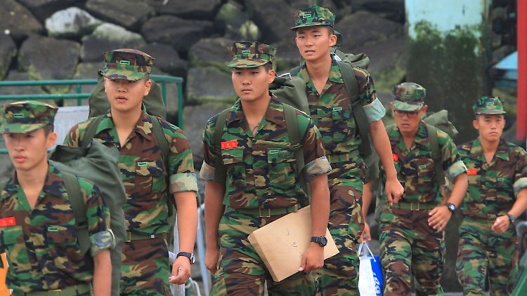 Südkoreanische Soldaten auf der Insel Yeonpyeong.