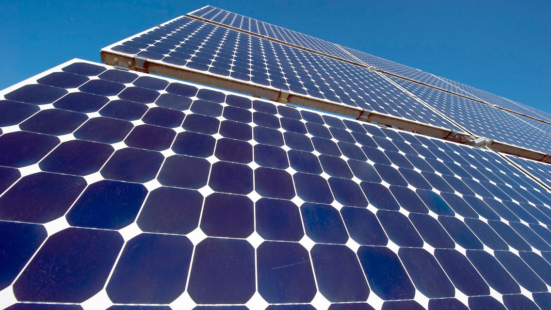 Fläche einer drehbaren Photovoltaikanlage von Solon.