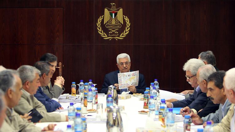 Abbas auf einem Treffen seiner Fatah-Organisation.