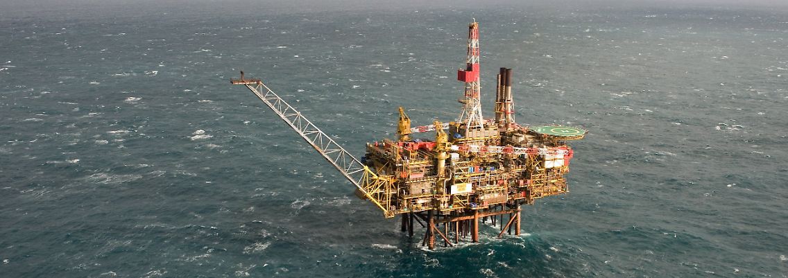 Die Plattform "Gannet Alpha" in der Nordsee.
