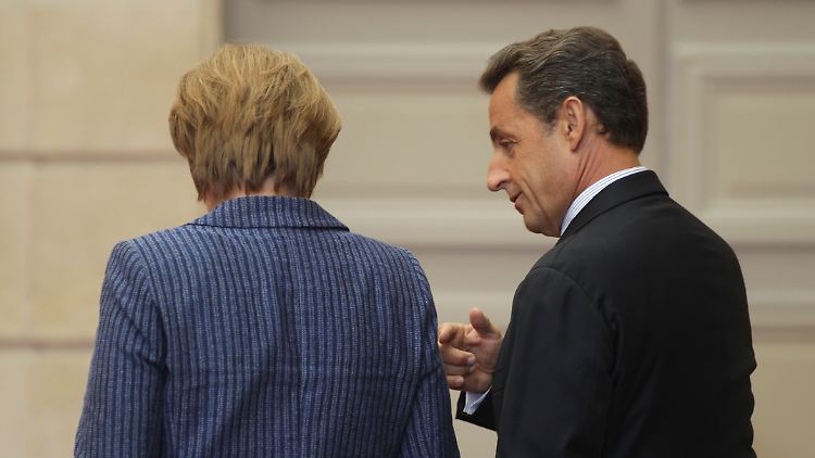 Nicolas Sarkozy und Angela Merkel.