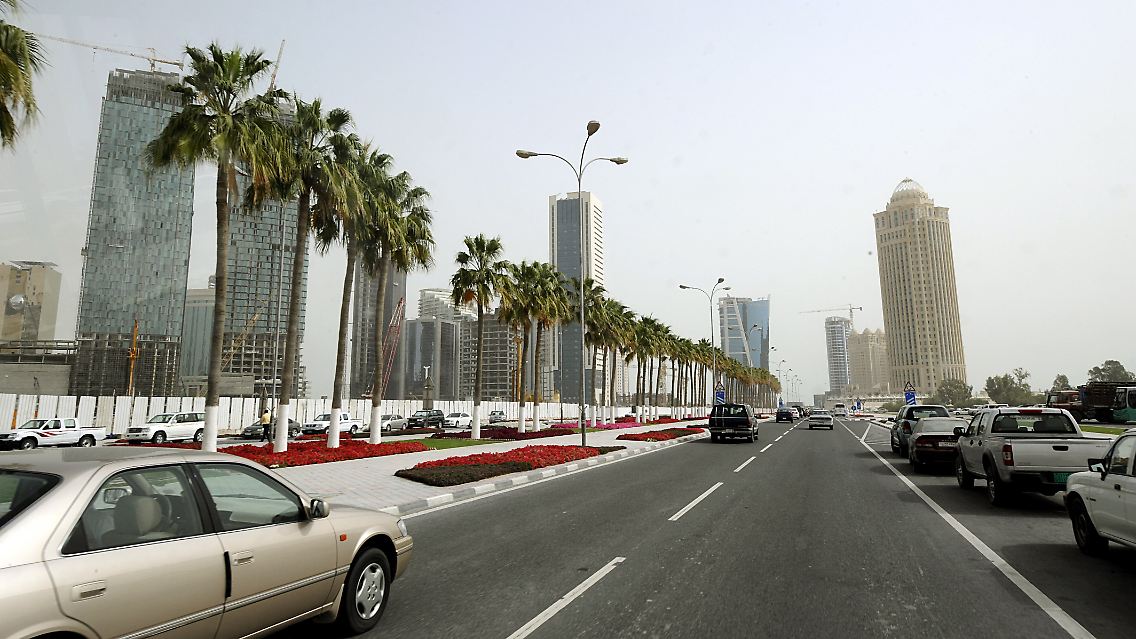 Blick auf die Hauptstadt Doha im Wüstenstaat Katar