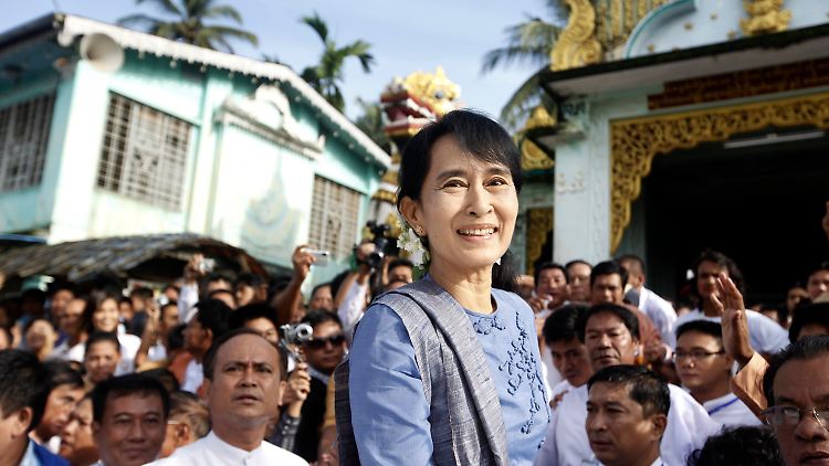 Im Gespräch mit den Machthabern: Suu Kyi, die Ikone der Opposition in Birma.