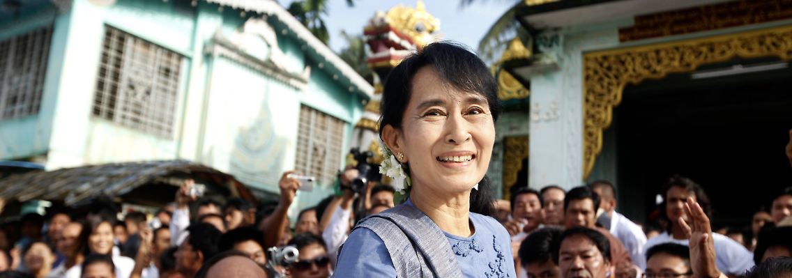 Im Gespräch mit den Machthabern: Suu Kyi, die Ikone der Opposition in Birma.