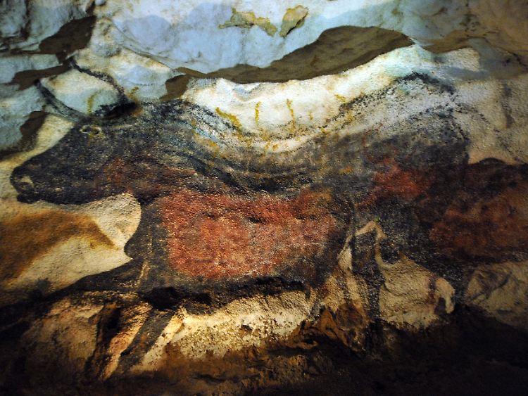 Wandmalerei in Lascaux.