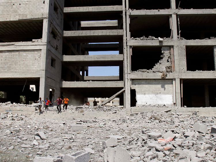 Ein von Israelis zerstörtes Gebäude in Gaza-Stadt.