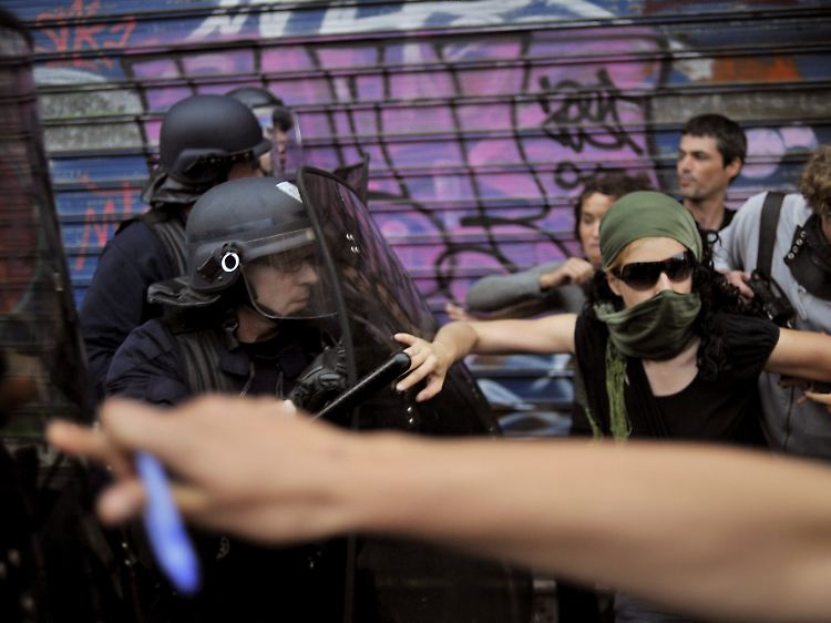 Proteste in Montreuil bei Paris.