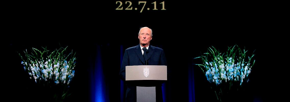 König Harald hielt eine Trauerrede.