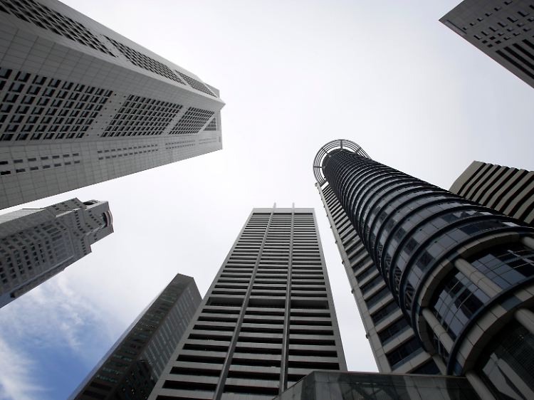 Wolkenkratzer in Singapur.
