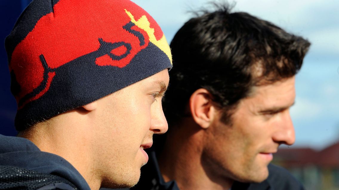 Rivalen der Rennbahn: Sebastian Vettel und Mark Webber.