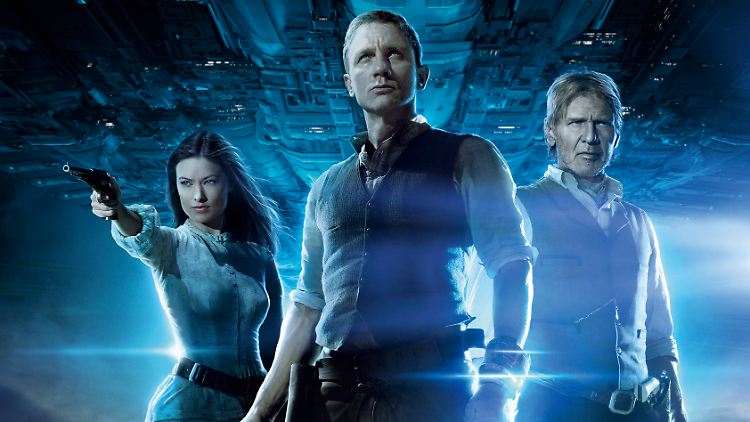Trio Infernale: Olivia Wilde, Daniel Craig und Harrison Ford in "Cowboys & Aliens".