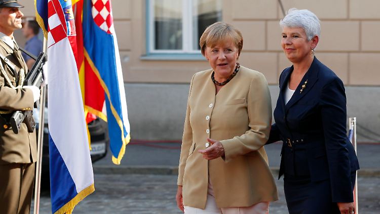 Zwei Frauen auf einer Wellenlänge: Bundeskanzlerin Merkel und Kroatiens Regierungschefin Kosor. 