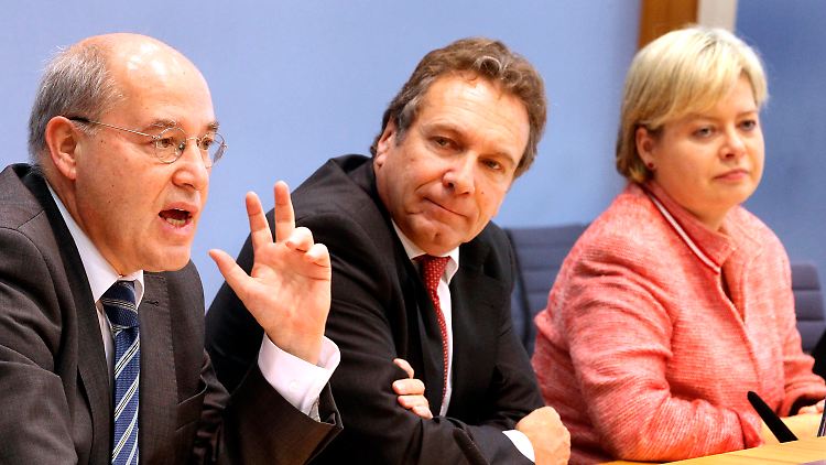 Können den Laden nicht zusammenhalten: Gregor Gysi mit den glücklosen Parteichefs Gesine Lötzsch und Klaus Ernst.