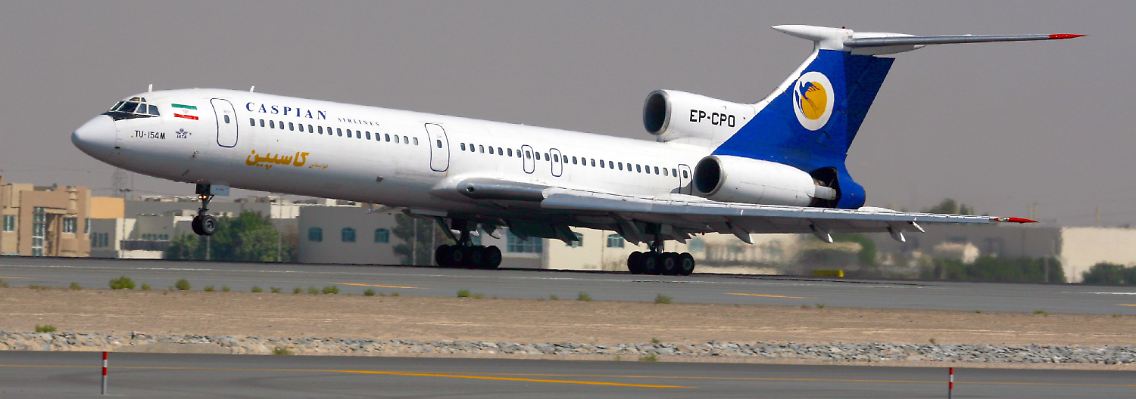 Archivbild einer Tupolev 154 der Caspian Airlines.