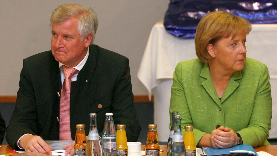 Preisfrage: Wie steht es um den Zusammenhalt der Union? Merkel und Seehofer in Kloster Banz.