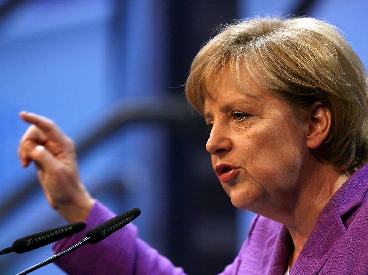 Merkel in Nürnberg. Ihre Rede wurde von den Delegierten als uninspiriert empfungen.