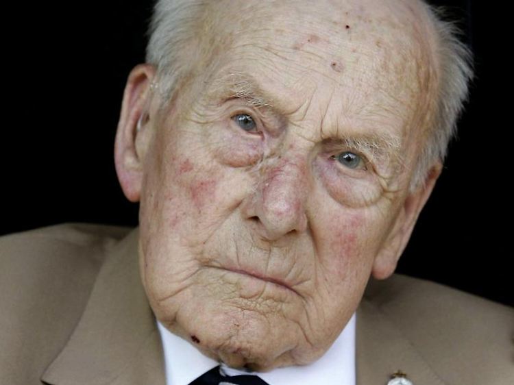 Der Brite Henry Allingham bei einer Feier von Kriegsveteranen des Ersten Weltkrieges (Archivfoto)