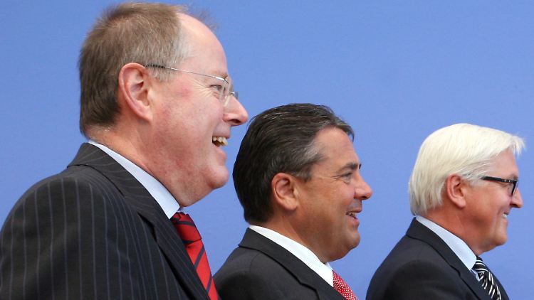 Steinbrück, Gabriel, Steinmeier. Noch ist nicht entschieden, wer als Kanzlerkandidat der SPD 2013 ins Rennen geht.