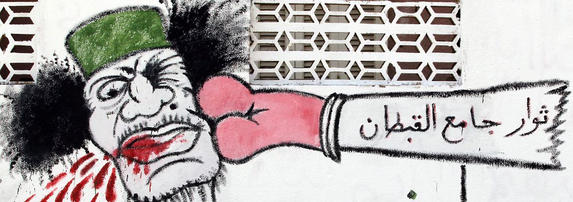 Anti-Gaddafi-Malerei in Tripolis.