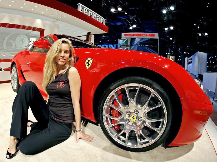 Ein Ferrari "599 GTB Fiorano", hier auf der Automesse in New York 2007.